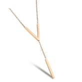 Colar Feminino Ajustável com Pingente em V