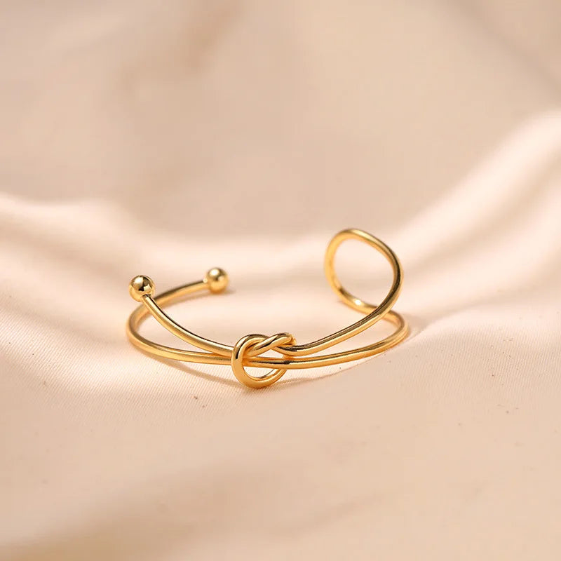 Pulseira Dura Feminina Laço com Esferas