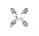 Anel Ajustável Feminino Garras de Águia e Zircônias