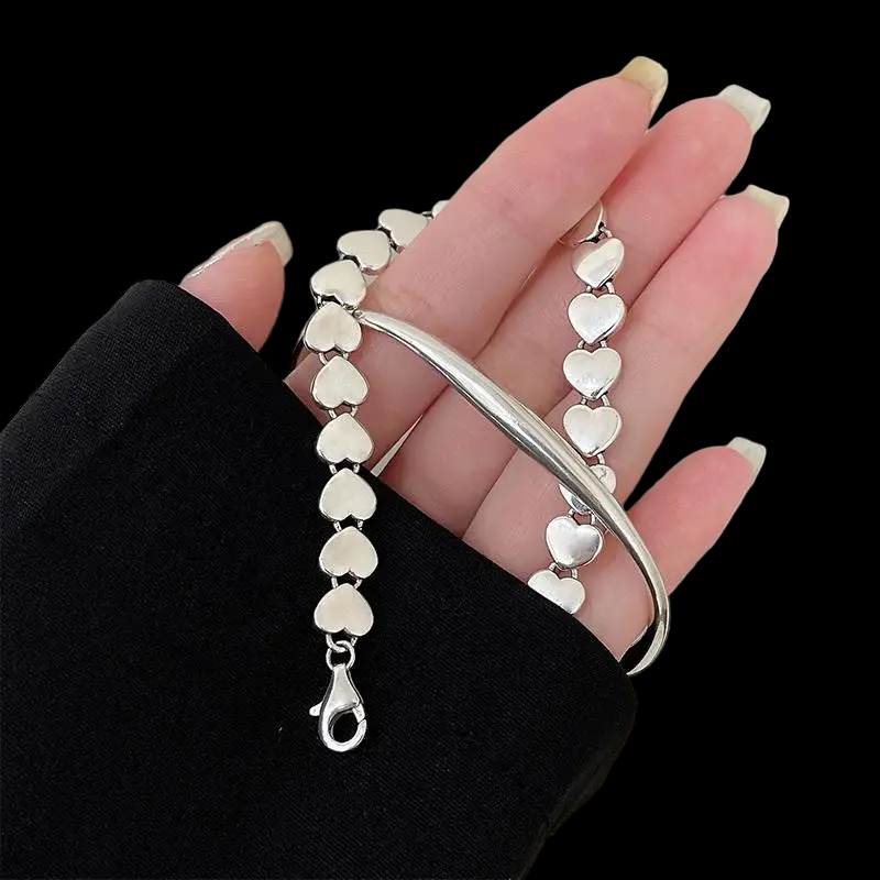 Various Hearts Bracelet (925 sterling silver)