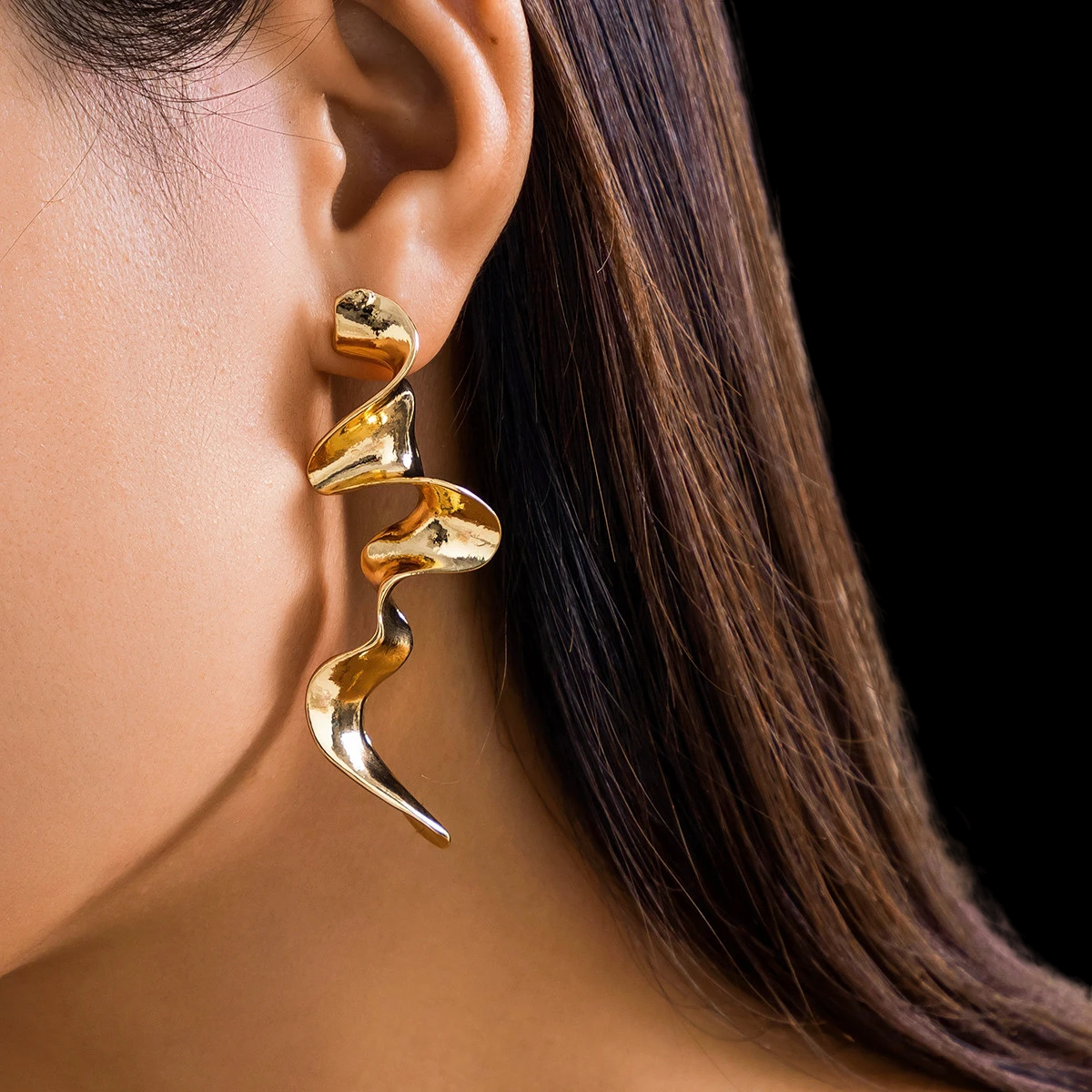 Long Wave Earring