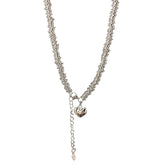 Silver Choker with Links and Heart