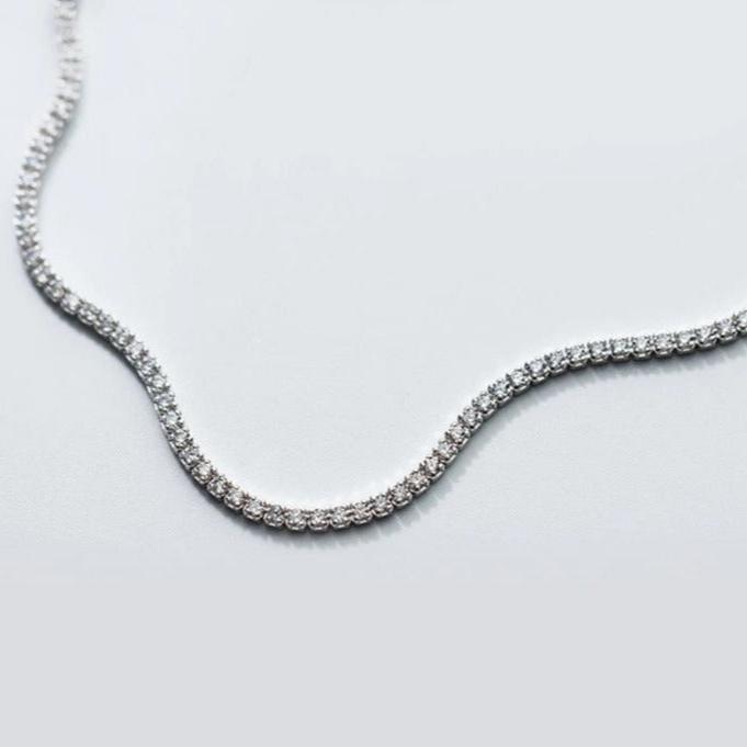 Zirconia Choker (925 Sterling Silver) 