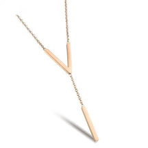 Colar Feminino Ajustável com Pingente em V