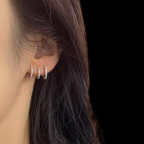 Zirconia Trident Earring (925 Sterling Silver)