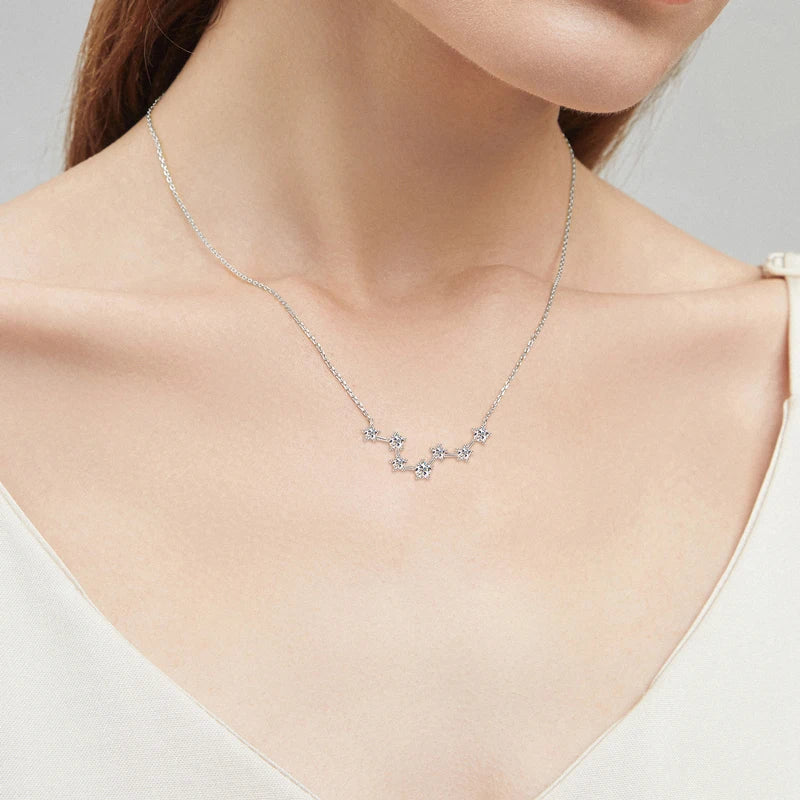 Colar Feminino Constelação Ursa Maior de Mossanite