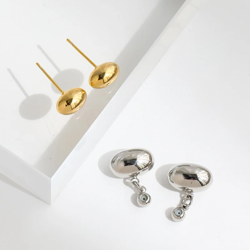 Bean Grain Earring 2 Tones 