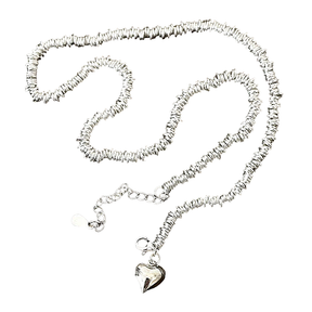 Silver Choker with Links and Heart