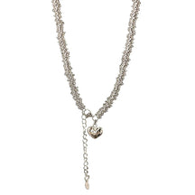 Silver Choker with Links and Heart