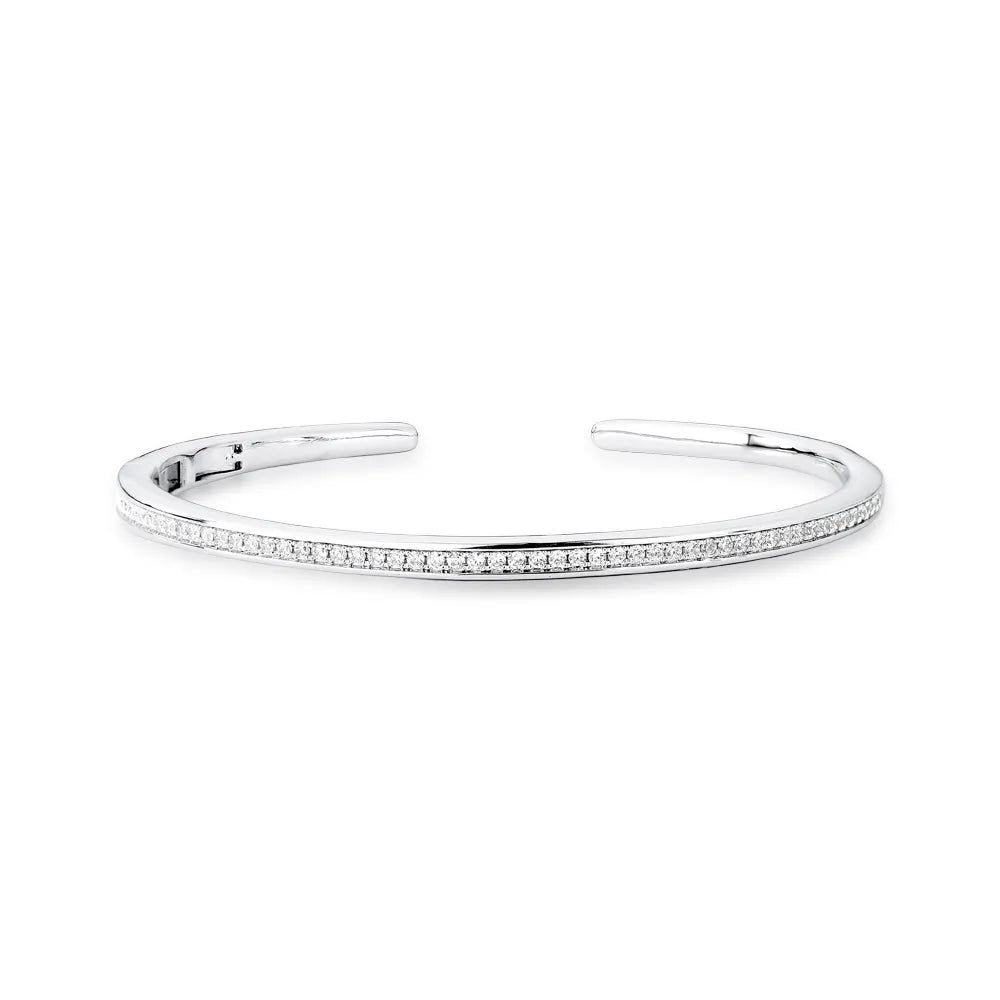 Bracelete Feminino Articulado de Carré de Zircônias